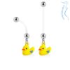 Bauchnabelpiercing Bioflex Schwangerschaft gelbe Ente