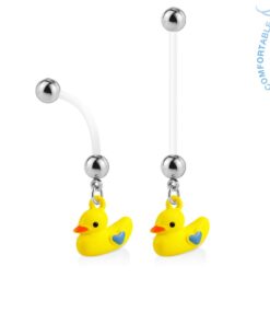 Bauchnabelpiercing Bioflex Schwangerschaft gelbe Ente