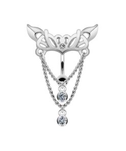 Bauchnabelpiercing Reverse Kronleuchter mit Kristallen