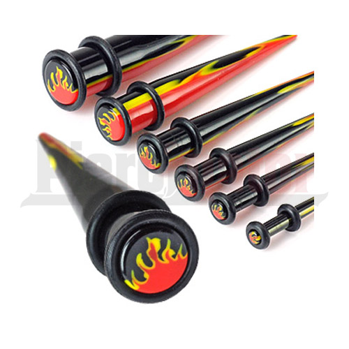Expander/Dehnstab UV Flame Flamme 4 - 10 mm Acryl