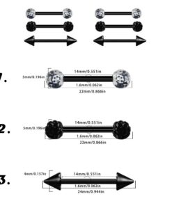Barbell für Brustwarze oder Zunge beschichtet diverse Motive