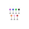 Lippenpiercing Labret Acryl Kugel 3 mm Stab 8 mm 316L