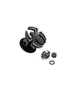 Ohrstecker Spinne Piercing Schwarz aus 316L Edelstahl