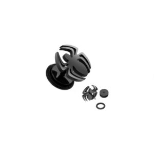 Ohrstecker Spinne Piercing Schwarz aus 316L Edelstahl