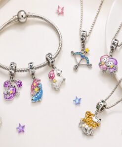 Cartoon Sternzeichen Anhänger – Farbenfroher Charm für Armband & Kette