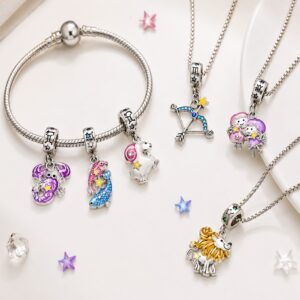 Cartoon Sternzeichen Anhänger – Farbenfroher Charm für Armband & Kette